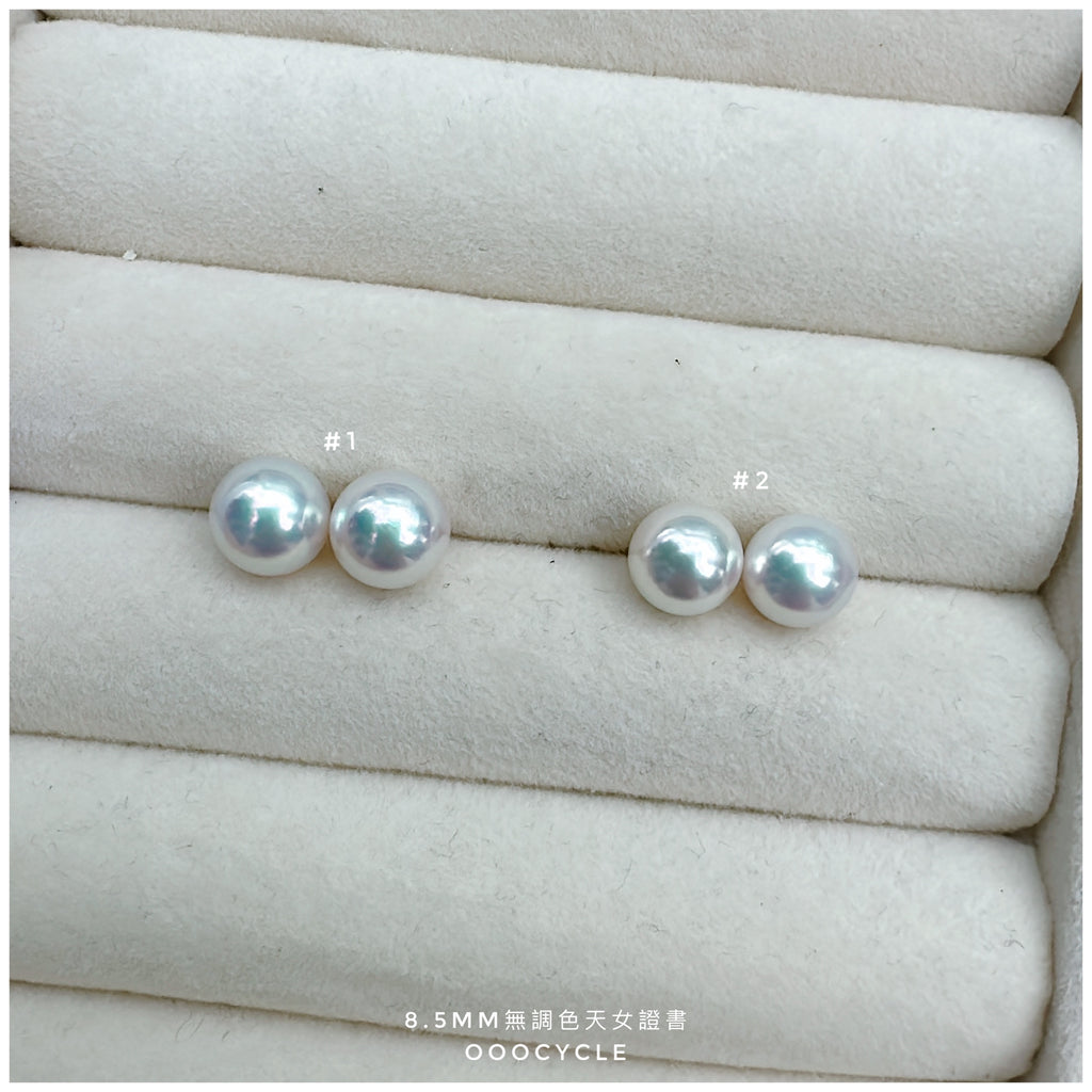 無調色天女證書耳釘 Certified Unrefined Tennyo Studs 8.5mm