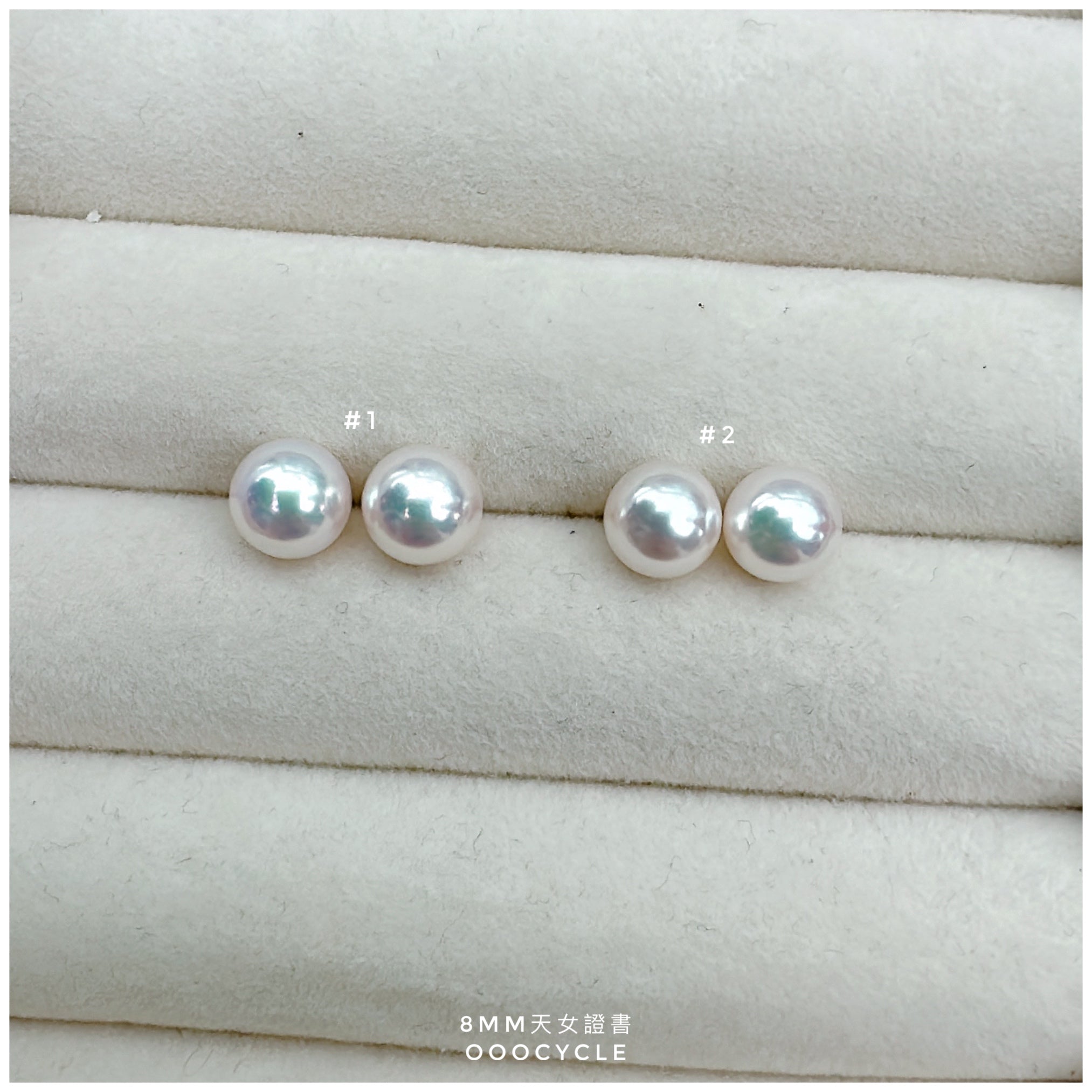 天女證書耳釘 Certified Tennyo Studs 8mm