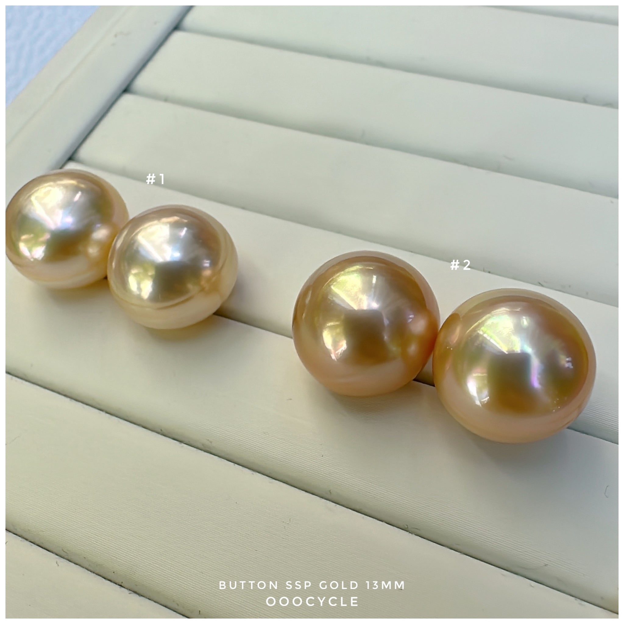 Button, South Sea Gold 南洋饅頭金珠 13mm