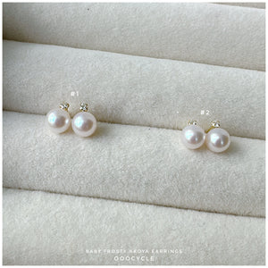 Baby Frosty, Akoya earrings