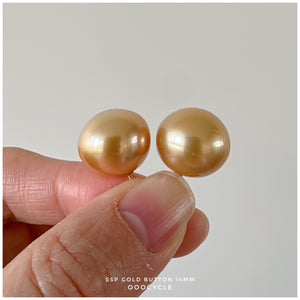 Button, South Sea Gold 南洋饅頭金珠 14mm