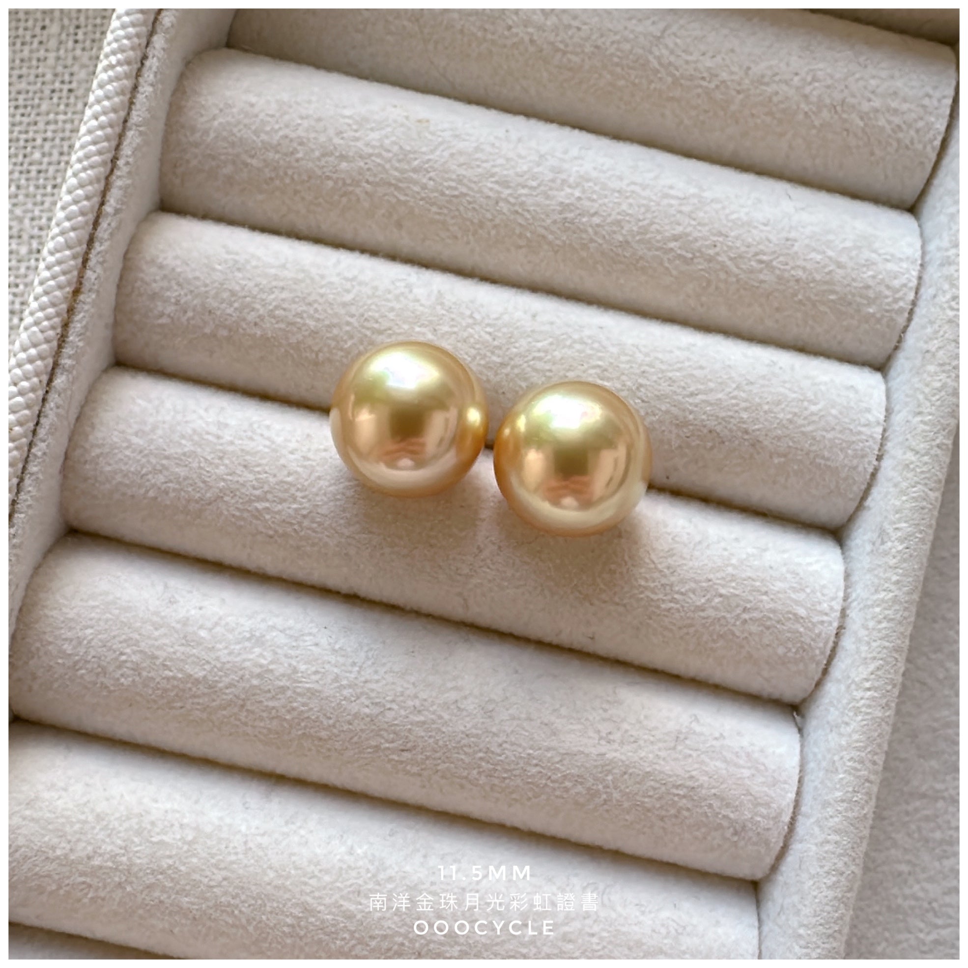 南洋金珠 - 月光彩虹證書 Certified South Sea Gold Pearl 11.5mm