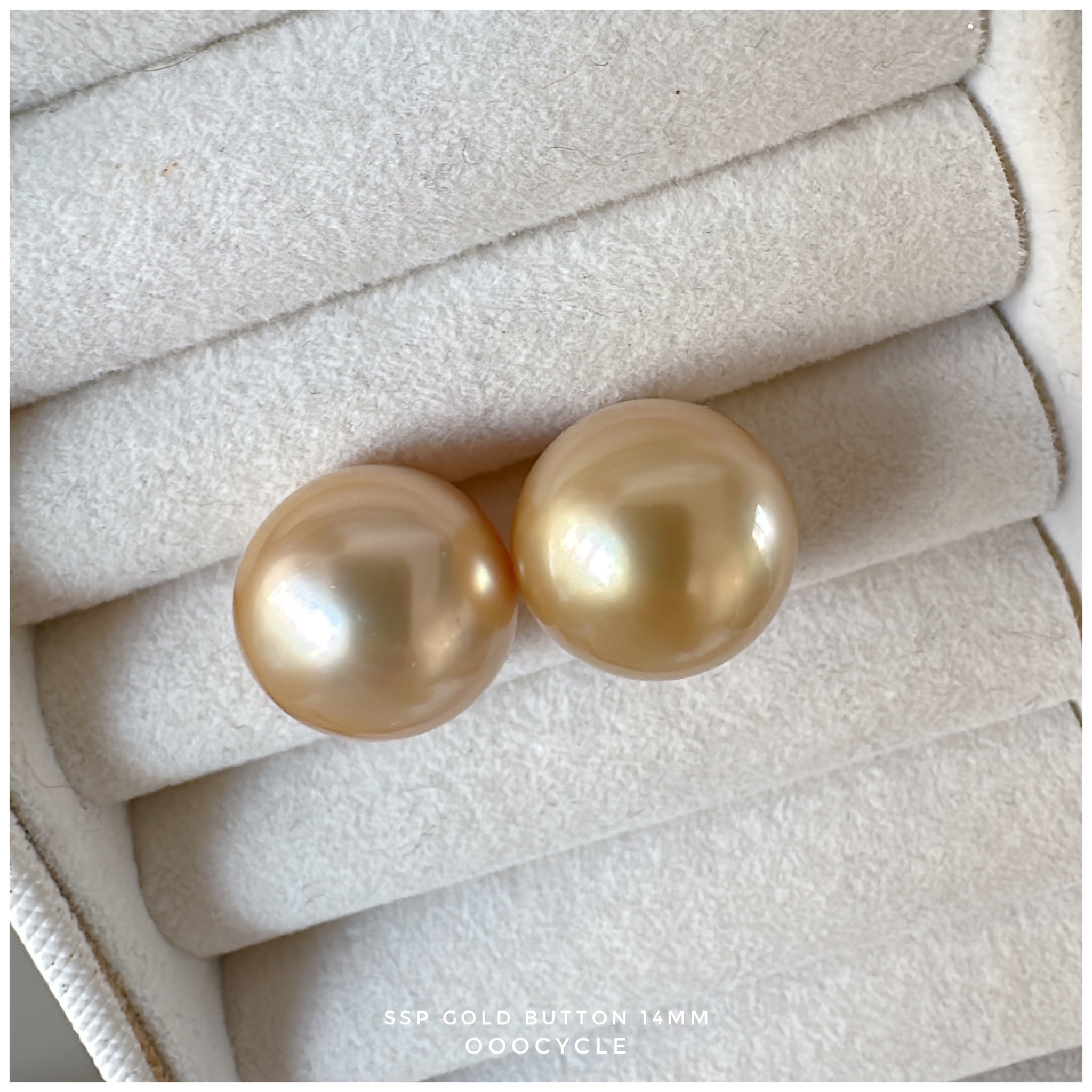 Button, South Sea Gold 南洋饅頭金珠 14mm