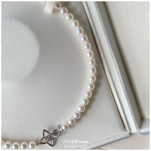 日 本 天 女 證 書 珠 鏈 Tennyo Strand 7.5mm (花花銀扣 Flower Clasp)